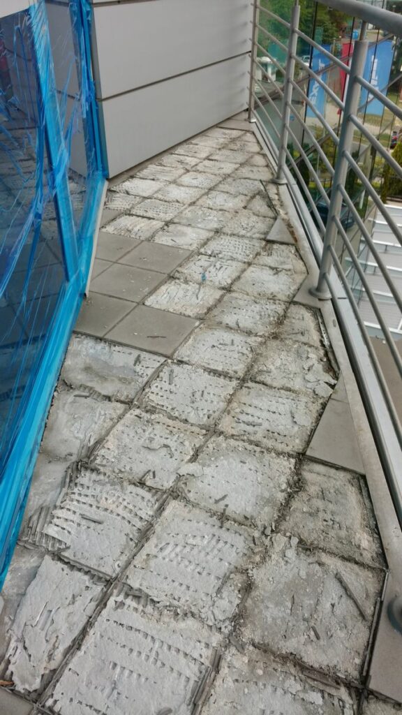 Remont tarasów Exatel. Realizacja BM Buchcic.