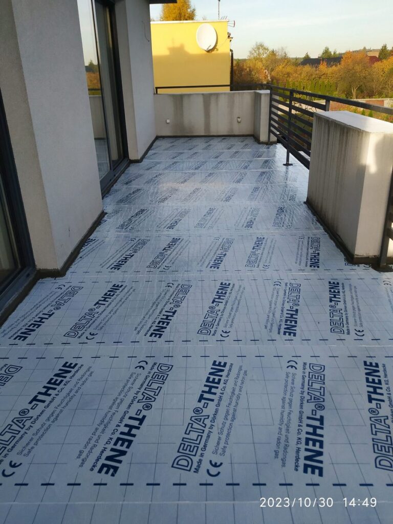 Remont tarasu. Nowa powierzchnia, zabezpieczenie przed wilgocią. Realizacja BM Buchcic.